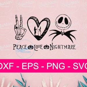 Download Nightmare Before Christmas SVG PNG DXF Peace Love ...