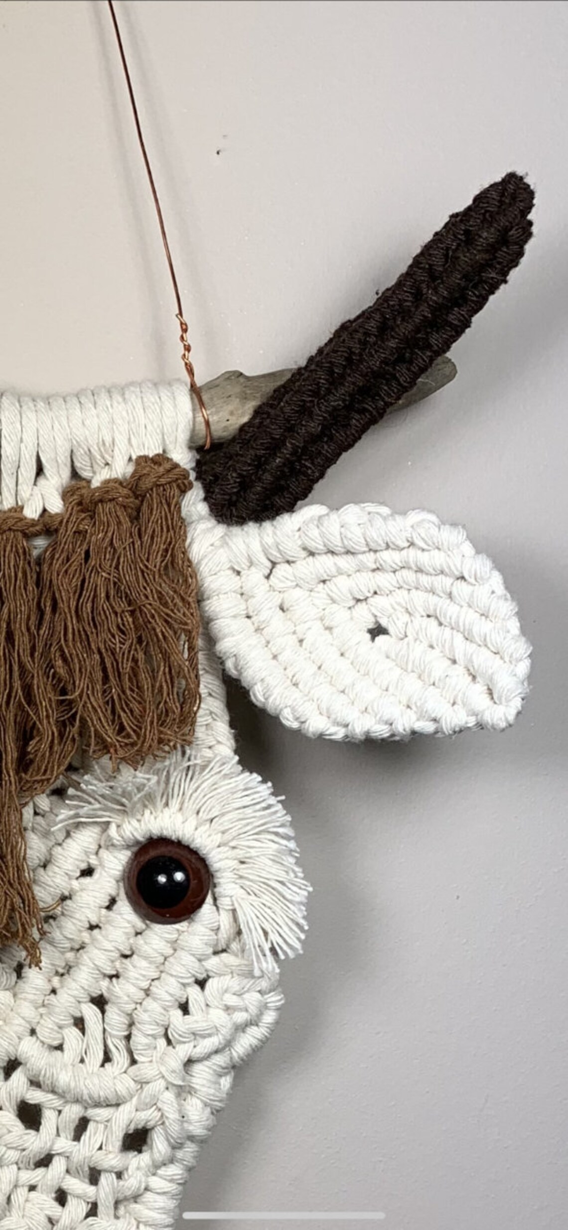 Macrame Cow Wall Hanging Etsy