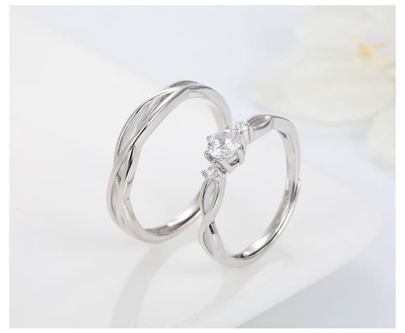 Infinity Couples Ring Set | Diamond Promise Ring Set for Couple | Infi –  Belbren