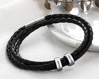 Men Leather Bracelet - Etsy