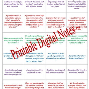 1-30 Días Frases/Sabiduría/Citas DE LA ABUELA - PDF/DOC , Imprimible, Editable, Digital -