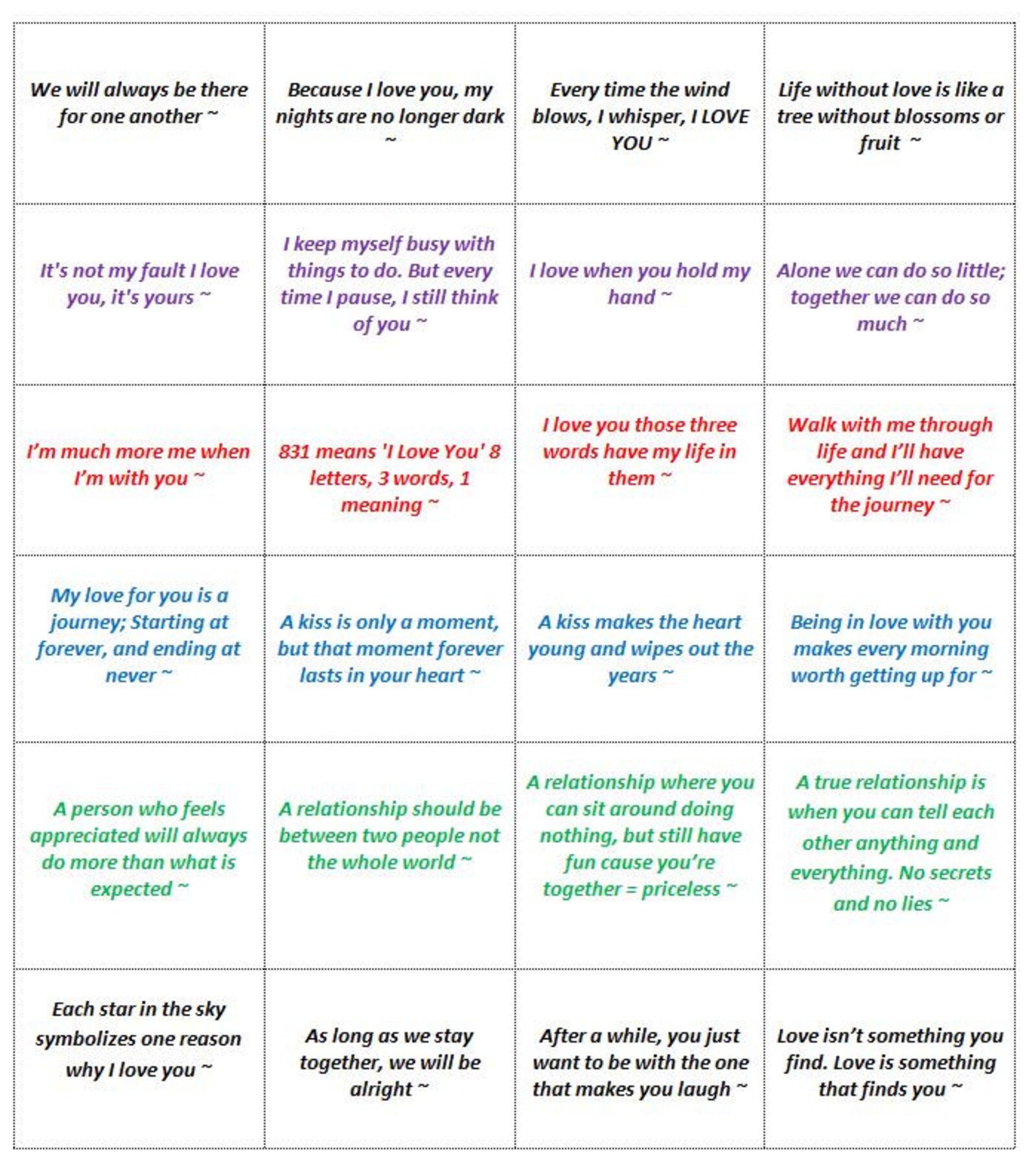 365 Love NOTES PDF/DOC Printable Editable Digital Etsy