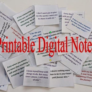 365 NOTAS DE AMOR - PDF/DOC, para impressão, editável, digital -