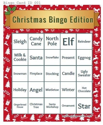 Christmas Bingo Edition Instant Download - Etsy