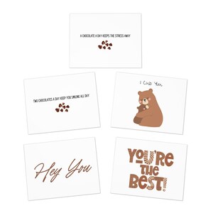 5er Aufmunterungskarten ""Schokoladensammlung"" | Grußkarten, Thinking Of You Karten
