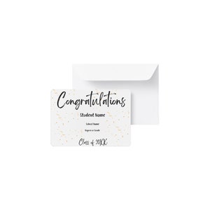 carte de remise de diplôme personnalisée | Cadeau de remise des diplômes personnalisé, carte de félicitations