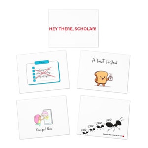 College Support Cards 5er-Pack | Karten für Studenten, Ermutigungskarten