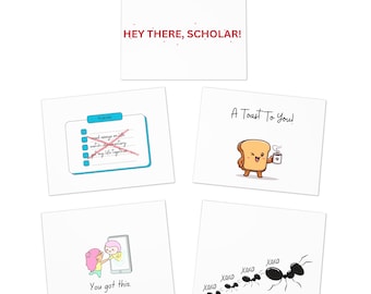 College Support Cards 5-Pack | Cards For Students, Encouragement Cards
