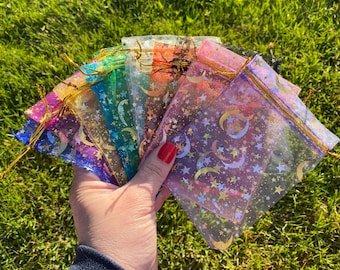 3.5x4.7in | Moons and Stars | Organza Bags
