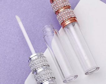 10pcs Pearls and Diamonds Cylindrical Lipgloss Tubes With Soft Wand | Addictive Beauty Shop | 6ml |