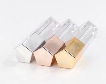 10pcs Empty Metallic Pentagonal Tubes | 5ml |