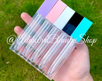10 Stück leere bunte karierte Lipgloss Tuben | 6ml |