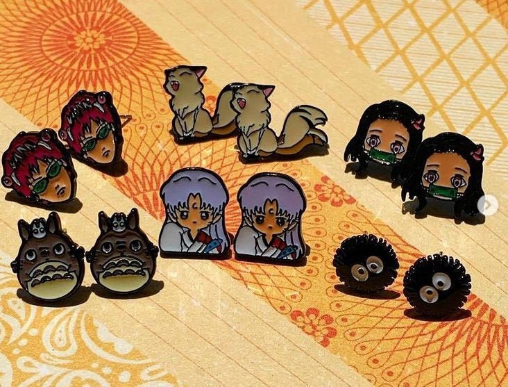Anime Inspired/ Anime Studs/ Anime Earrings