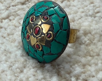 Nepalese Chunky Ring Statement Jewellery Handmade Tribal Ethnic Boho