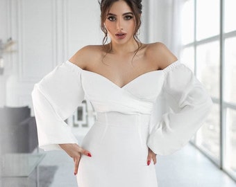 puffy shoulder dresses