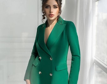 hunter green suit womens