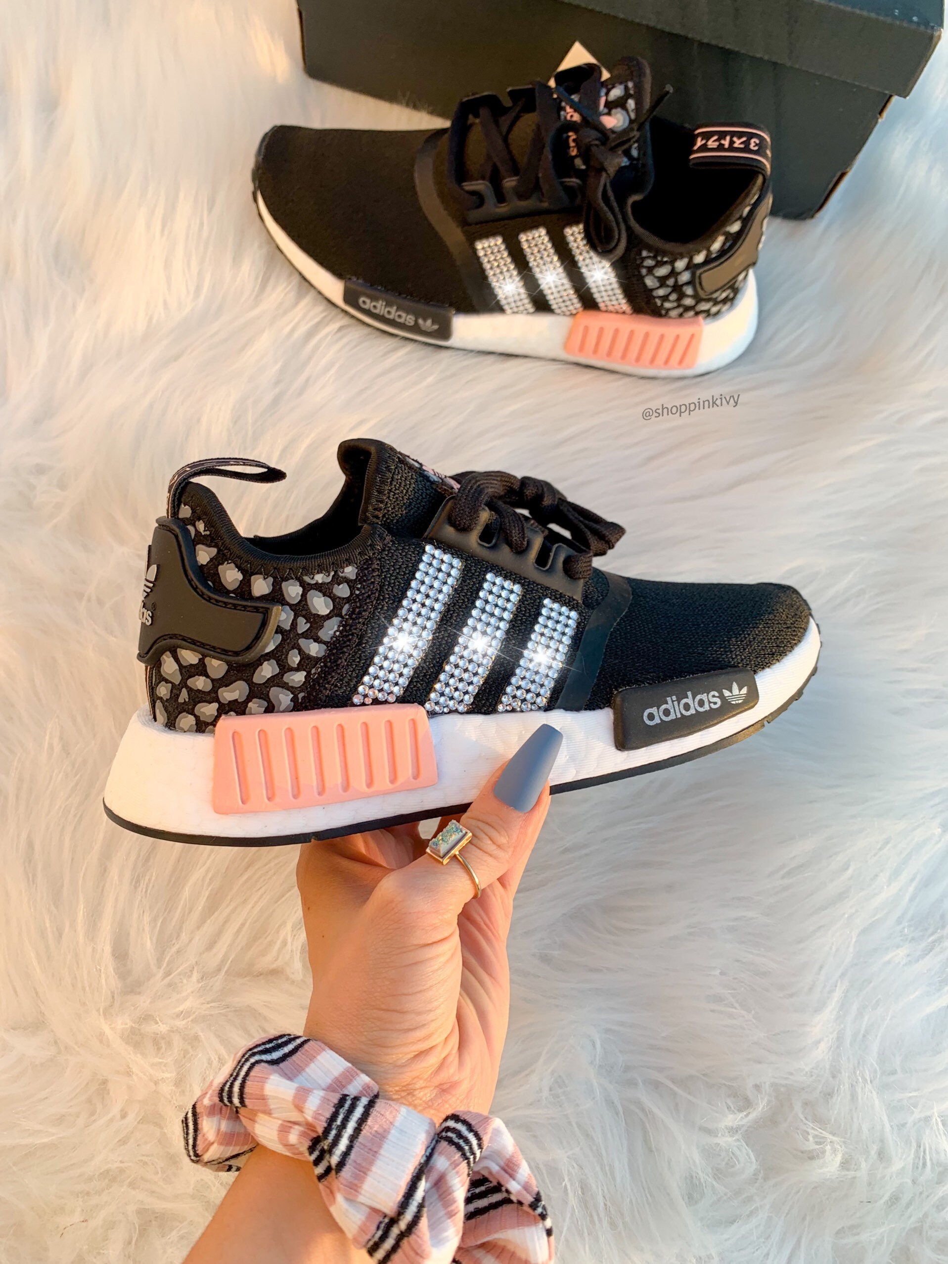 Leopard NMD Swarovski Adidas NMD Runner Shoes Leopard Print | Etsy