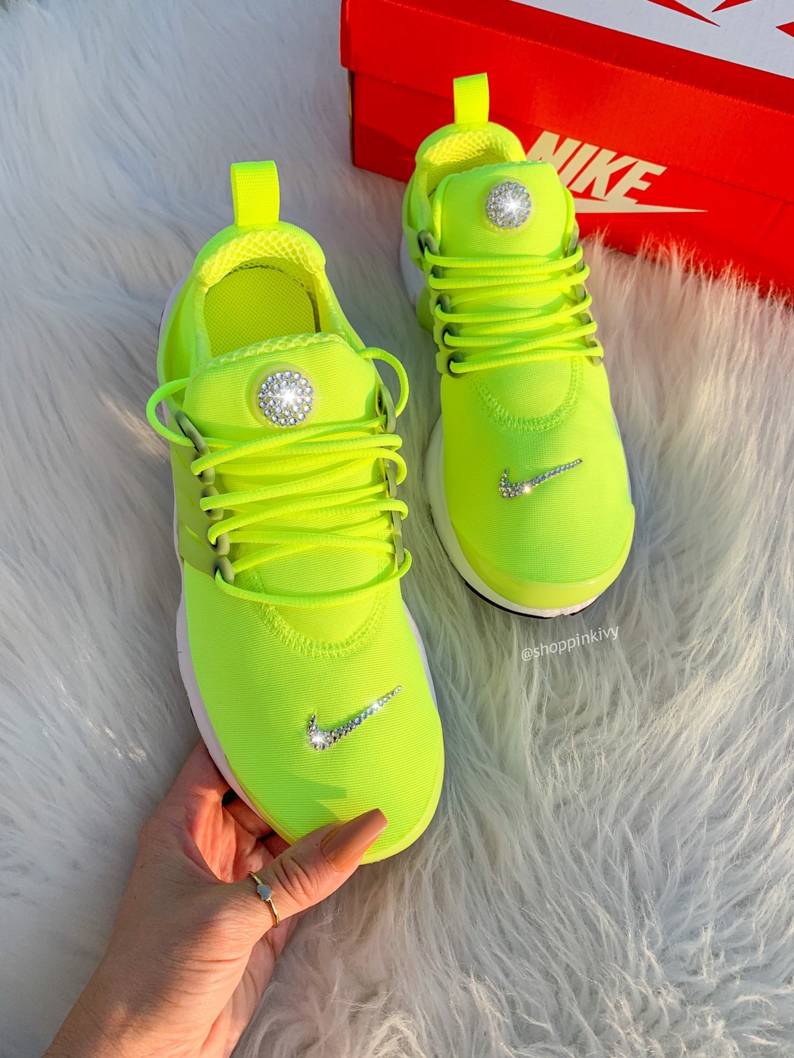 Womens Nike Presto Neon Nike Sneakers Blinged With Crystals Etsy Womens Nike Presto Neon Nike Sneakers Blinged With Crystals Etsy