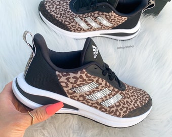 Swarovski® Adidas SL Andridge Custom Shoes Leopard Print SIZE | Etsy