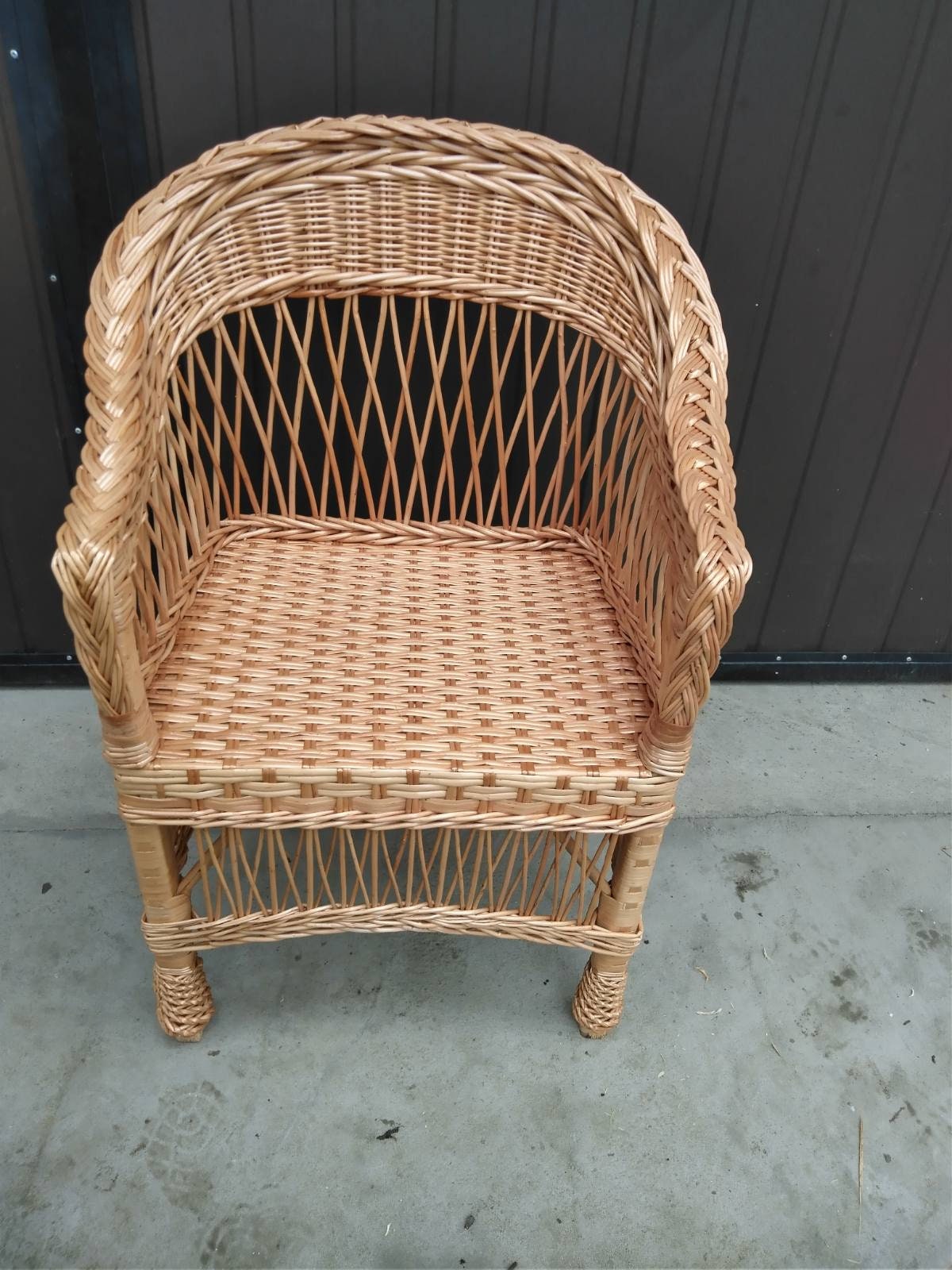 Wicker barn chair Handmade rattan furniture Vine Etsy