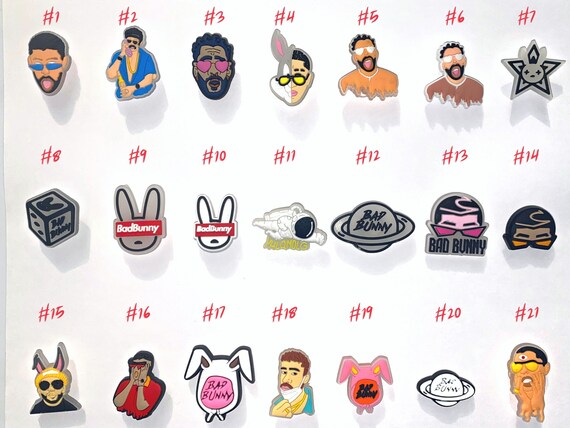 etsy bad bunny croc charms