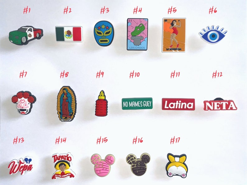 Mexican Croc Charms. Latino Croc Charms. Croc Jibbitz. La Etsy