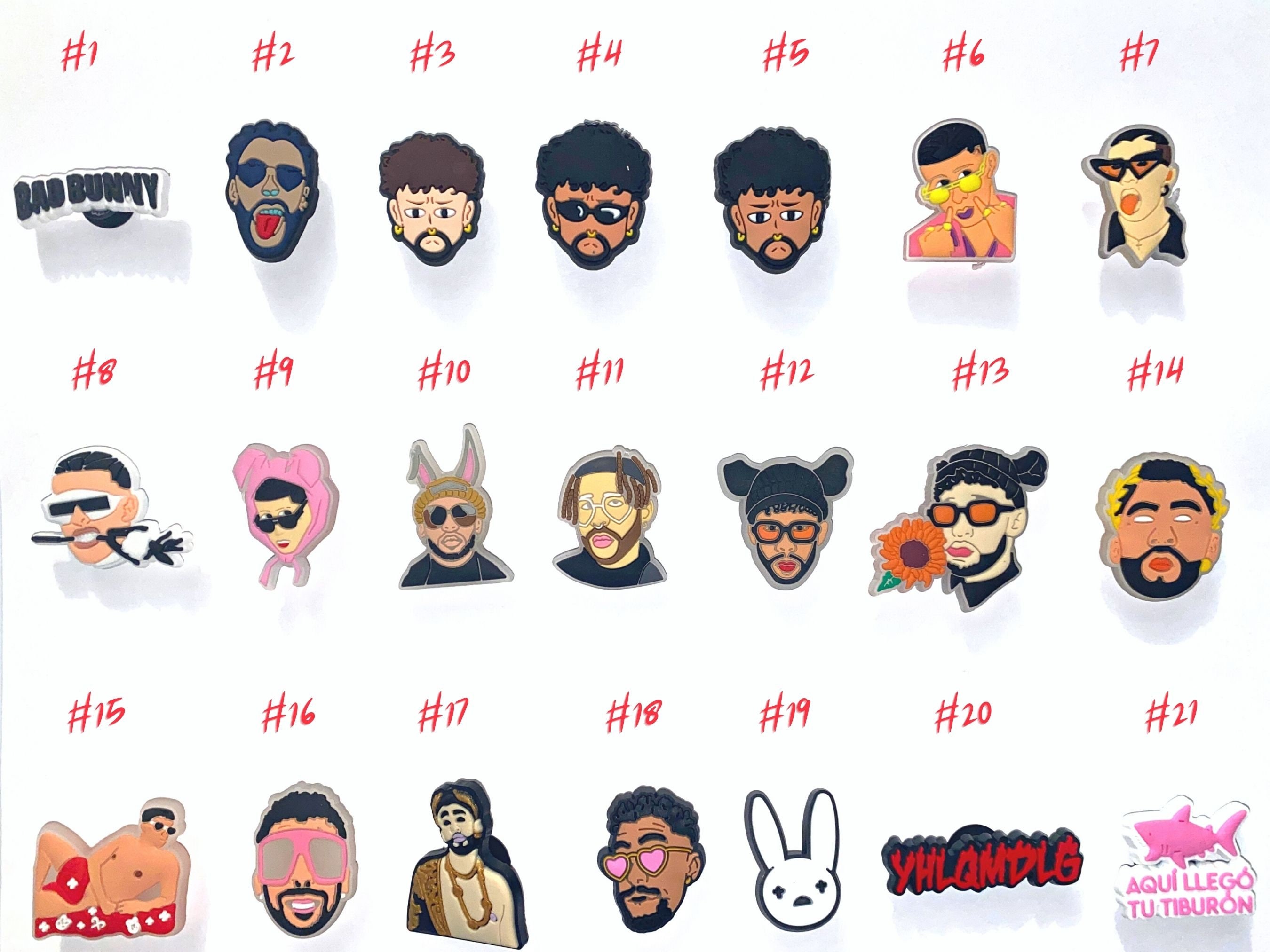 etsy bad bunny croc charms