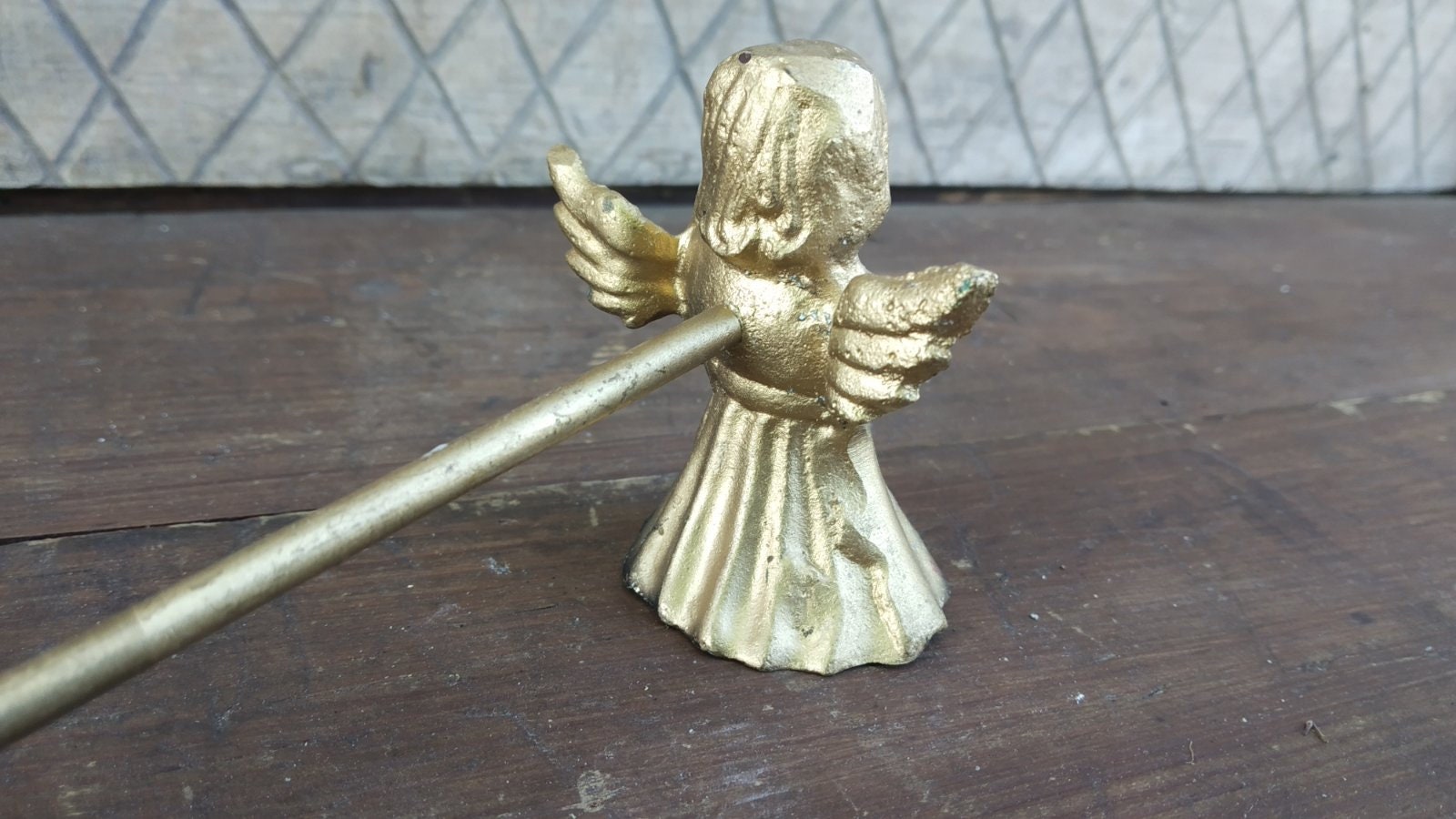 Vintage Bronze Candle Snuffer Angel Etsy
