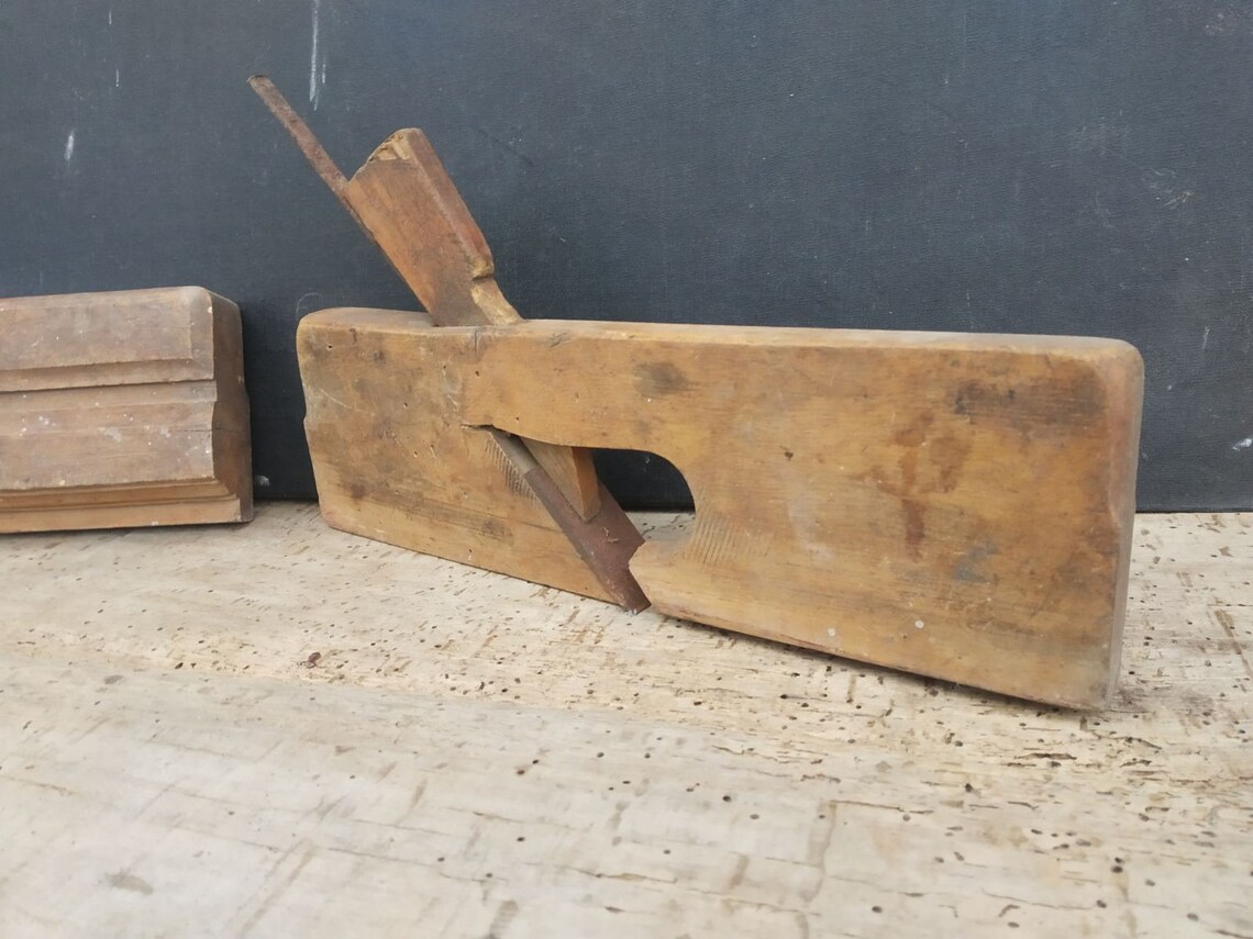 Vintage Set of Two Wood Hand Planers Etsy