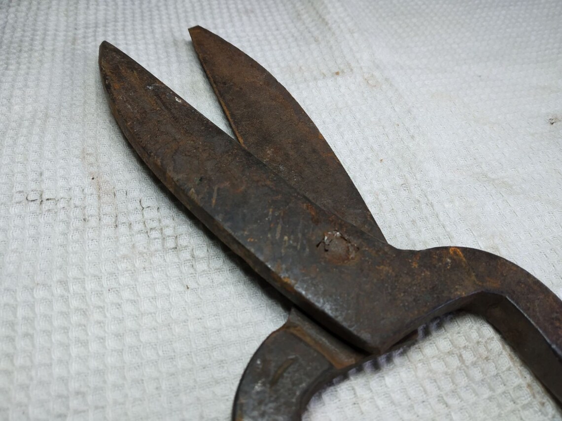 Set of Two Vintage Sheet Metal Shears Etsy