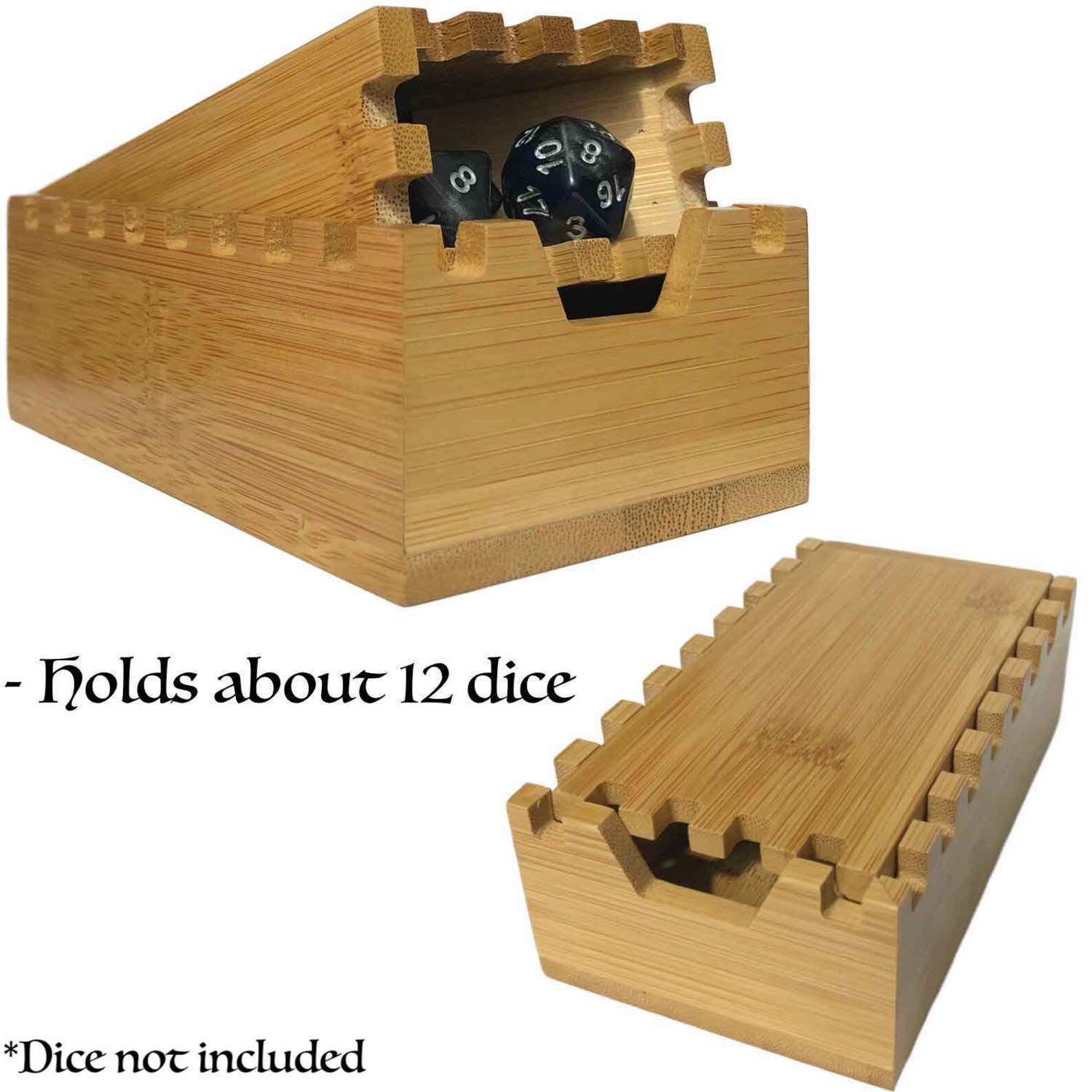 Bamboo Dice Tower Special Edition Wooden Rolling Case Etsy