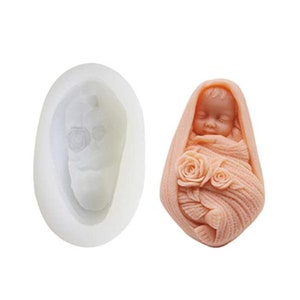 Sleeping Baby Silicone Molds Food Grade Silicone Mold Mini Soap Mould Multifunctional DIY Baking Pan for Cake Candle Chocolate Cookie