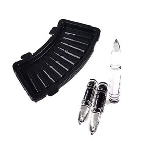 Bandeja de hielo 10 rejillas de plástico para hacer cubitos de hielo, bandeja para cubitos de hielo con forma de bala, fabricante de helados DIY, molde para cubitos de hielo, barra, accesorios para beber para fiestas