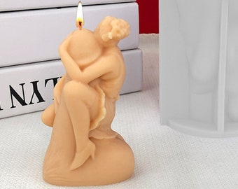 Silicone Human Body Mold, Resin Candles Molds, Making DIY Soap,Candle Chocolate Plaster, Art Bachelor party Mother&#39;s Day Gift (Random color)