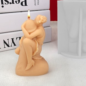Silikonform des menschlichen Körpers, Harzkerzenformen, DIY-Seife, Kerzenschokoladengips, Kunst Junggesellenparty Muttertagsgeschenk (zufällige Farbe)