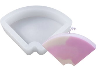 Stampo in silicone a ventaglio geometrico: creazione di candele e saponette 3D