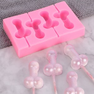 Silicone Lollipop Mold: 4-Capacity Candy, Chocolate, Cake Pop