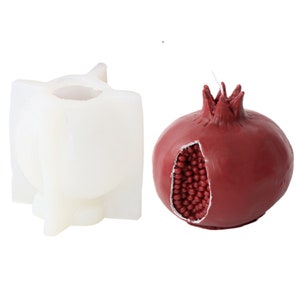 Pomegranate Shape Candle Molds, DIY Pomegranate Silicone Mold, 3D Pomegranate Chocolate Mould, Creative Artificial Fruit Soap Mould