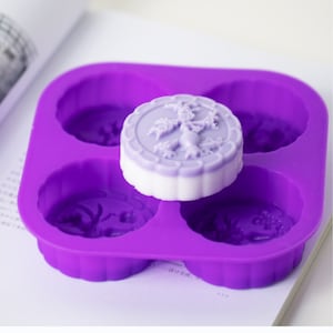 4-holtes vier seizoenen boomzeep ronde siliconen mallen kaarsen maken voor zelfgemaakt