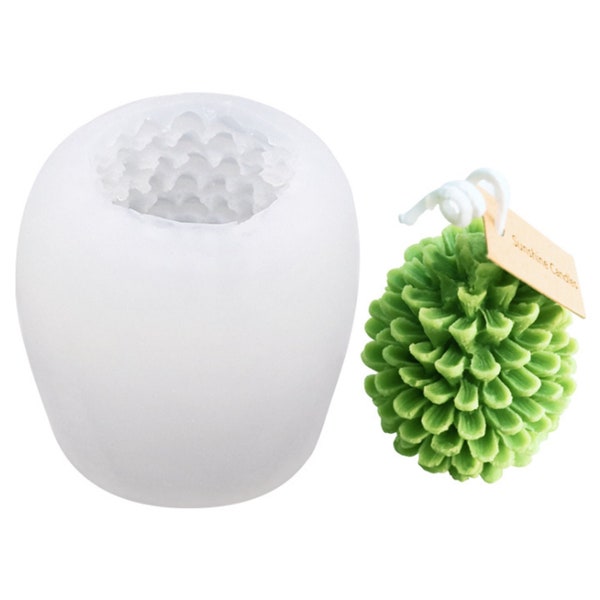 3D Christmas Pine Cone  Silicone Candle Mold Aromatherapy Soap Mould for Candle Making Chocolate Cake Decoration Tool