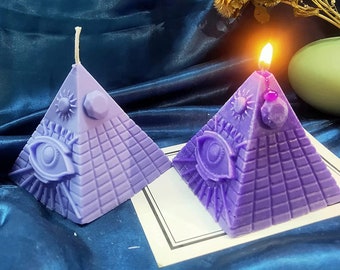 Stampo per candele piramidali: stampo in silicone, design a forma di occhio psichico, saponetta e lozione fai da te