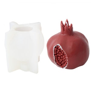 DIY Pomegranate Silicone Mold, 3D Pomegranate Chocolate Mould, Creative Artificial Fruit Soap Mould, for Home Decorations Cake Topper