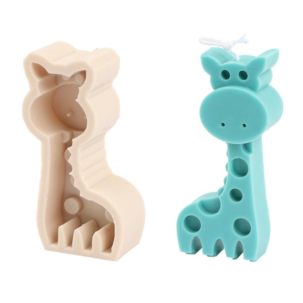 Giraffe Candle Mold, Animal Car Freshie Molds,Cake Decorating, Candy, Soap, Candle, Polymer Clay, Resin Art Mold (Color Random)