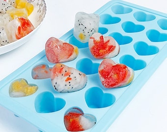 Heart Shaped Ice Cube Tray Flexible Food Grade Silicone Ice - Temu