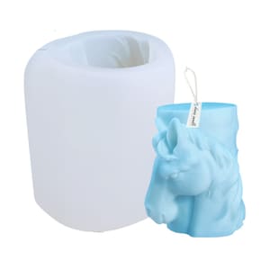 Horse Pillar Candle Mold: Silicone Wax Candles Moulds
