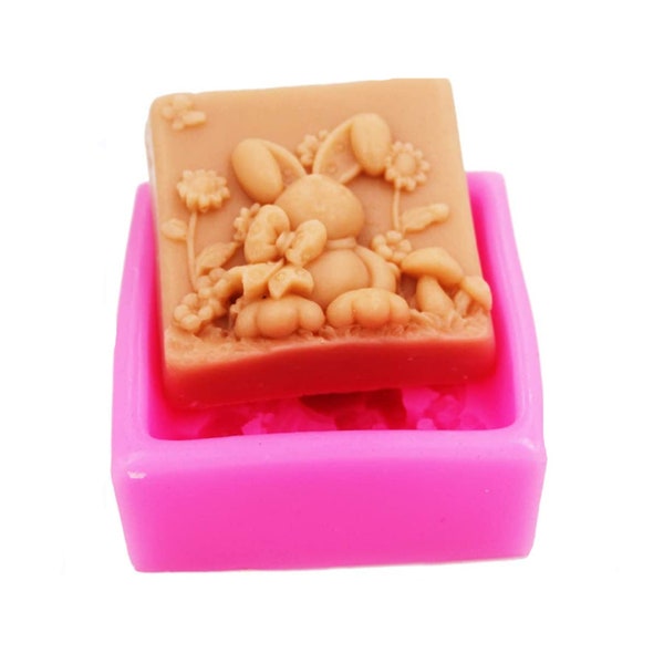 Rabbit Soap Mold Animal Silicone Molds Craft Art Silicone Soap Mold Craft Molds DIY Handmade Soap Molds