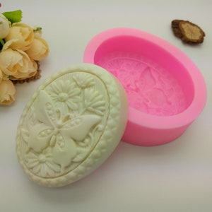 Butterfly Soap Mold: Silicone Oval Soap Moulds, Soaps Lotion Making Tool