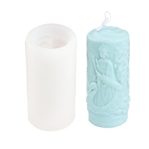 Figure relief incense candle mold DIY relief goddess column silicone Candle Mold candle making suppiles soap making suppiles