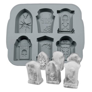 3d Tombstone Wax Melt Silicone Mold for Wax. Wax Melt Silicone Mould.  Halloween Silicone Mold. Toe Tag Silicone Mould 