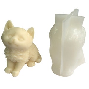 Kitten Silicone Mold: DIY Candle & Soap, Plaster Resin Decoration Making